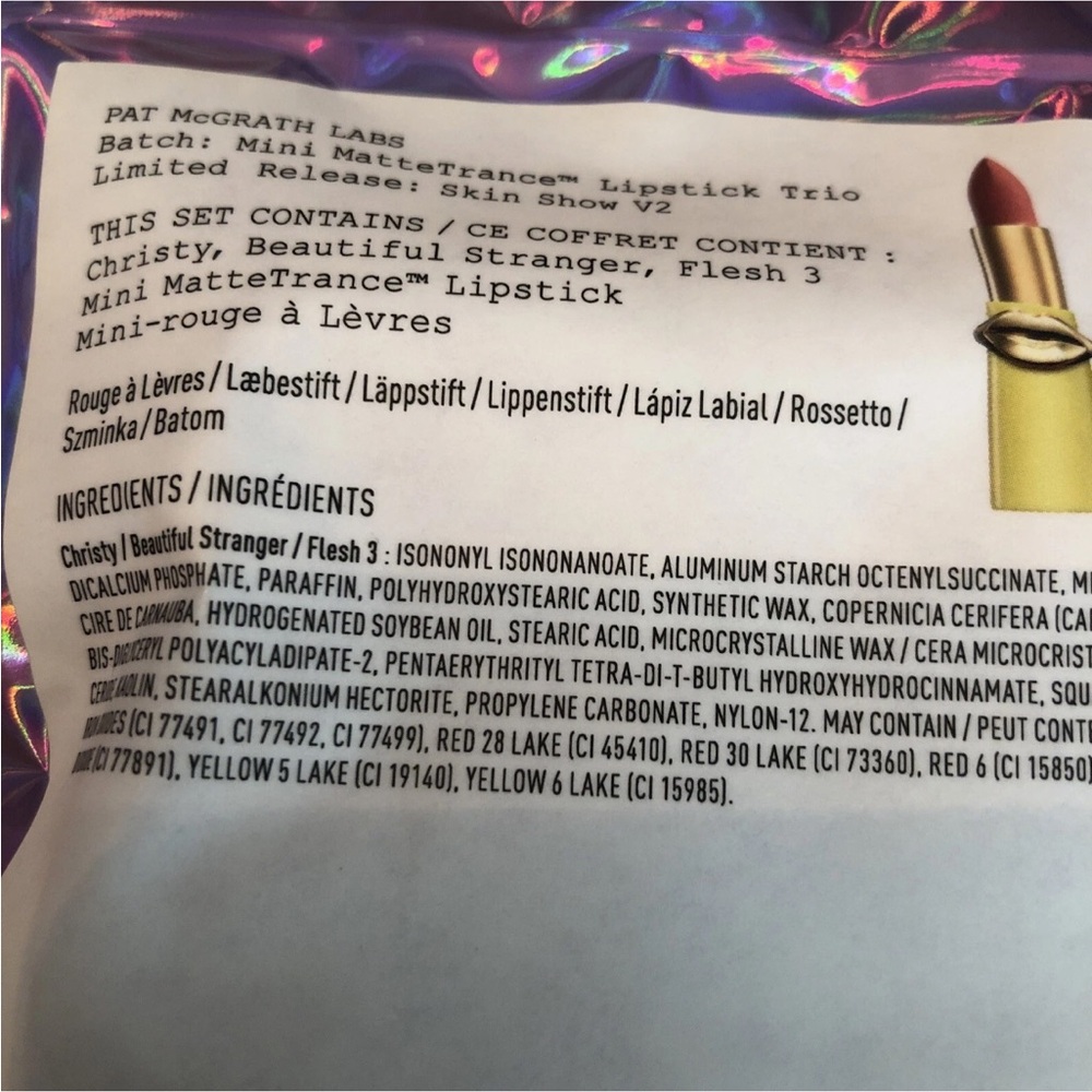 Pat McGrath Labs Mini Matte Trance Lipstick Trio Skin Show V2 Sealed NIB - Picture 10 of 12